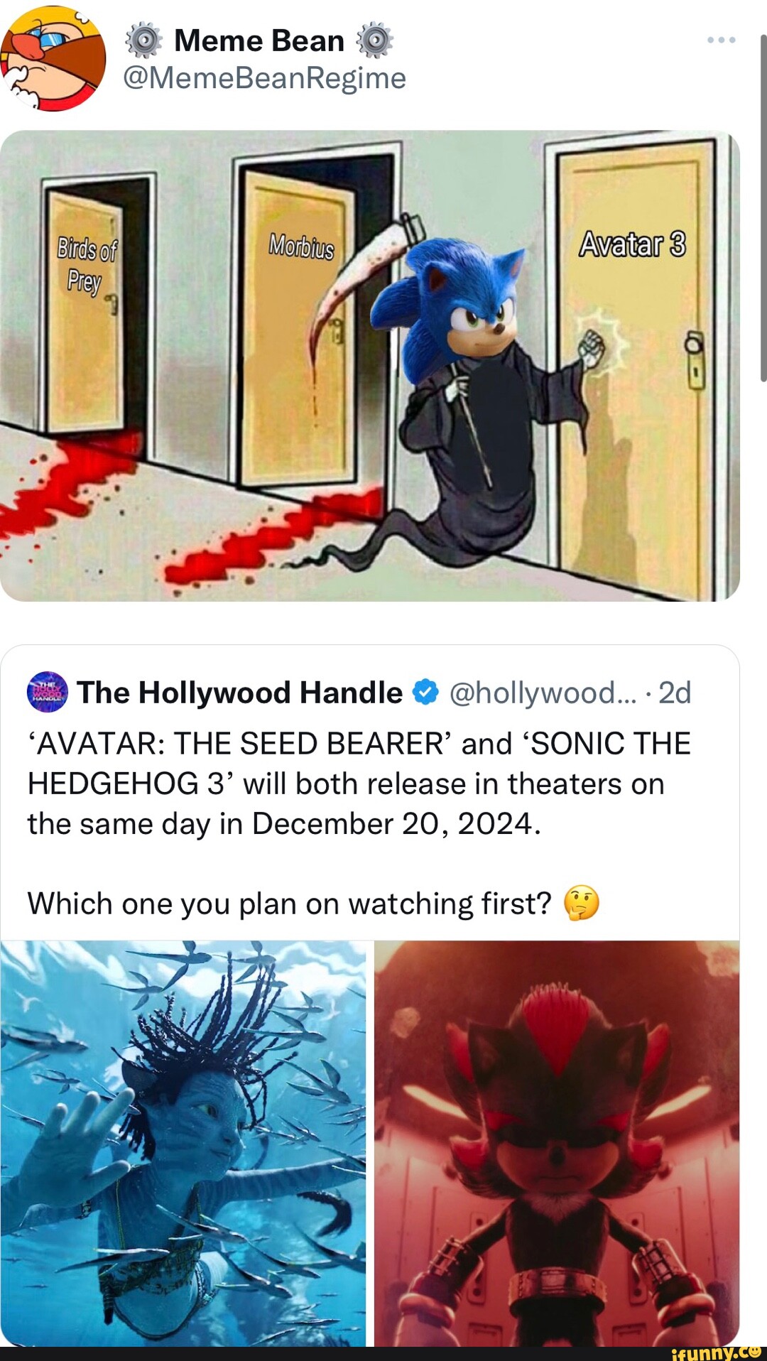 As Meme Bean MemeBeanRegime Avatar The Hollywood Handle hollywood