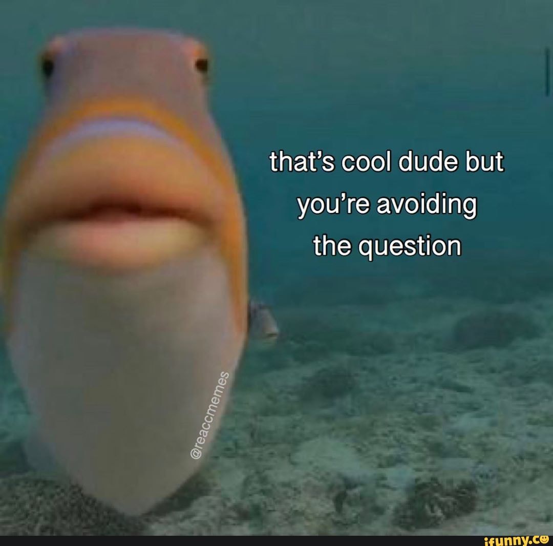 that's cool dude but you're avoiding the question