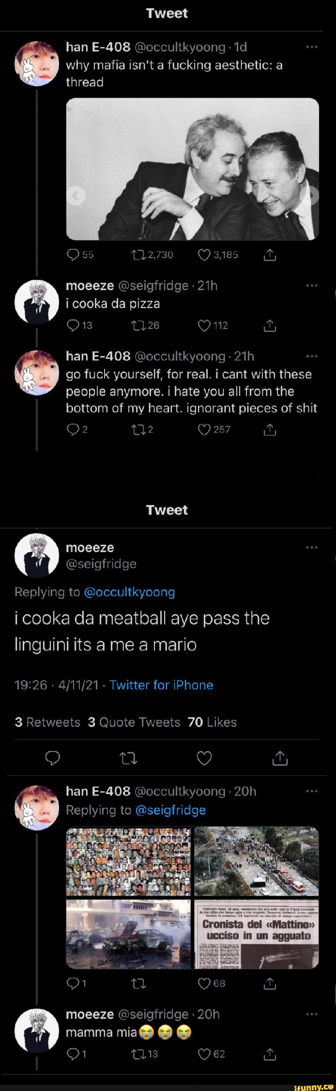 Tweet Han E 408 Occultkyoong Why Mafia Isn T A Fucking Aesthetic A Thread 55 2 730