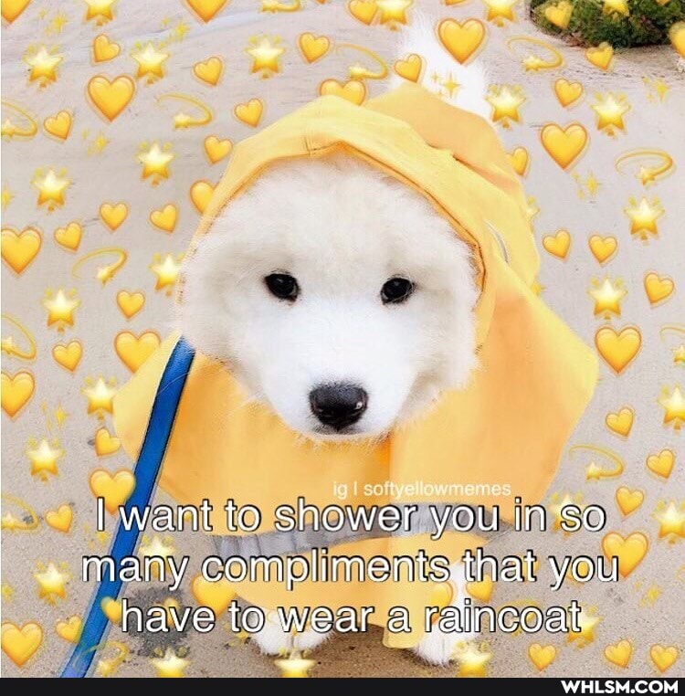 I want to shower you in So mafy that you have to wear a rlincoat.