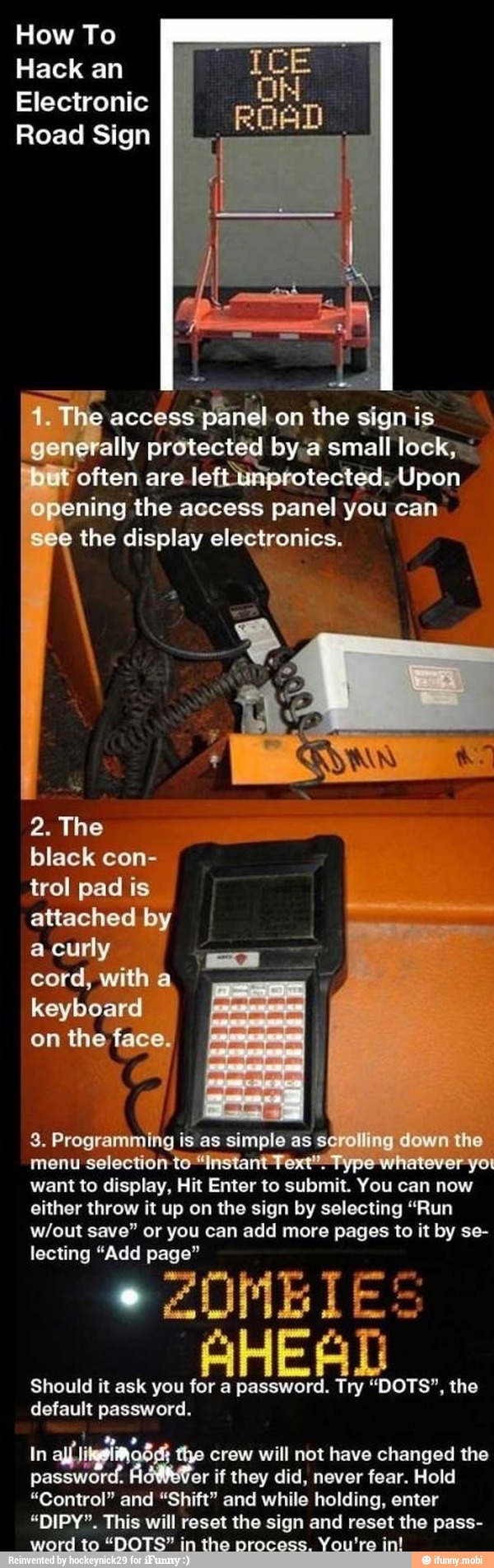 How To Hack An Electronic Road Sign Often Are Q Ii At Ning The Access Panel You Can The Display Electronics Ifunny