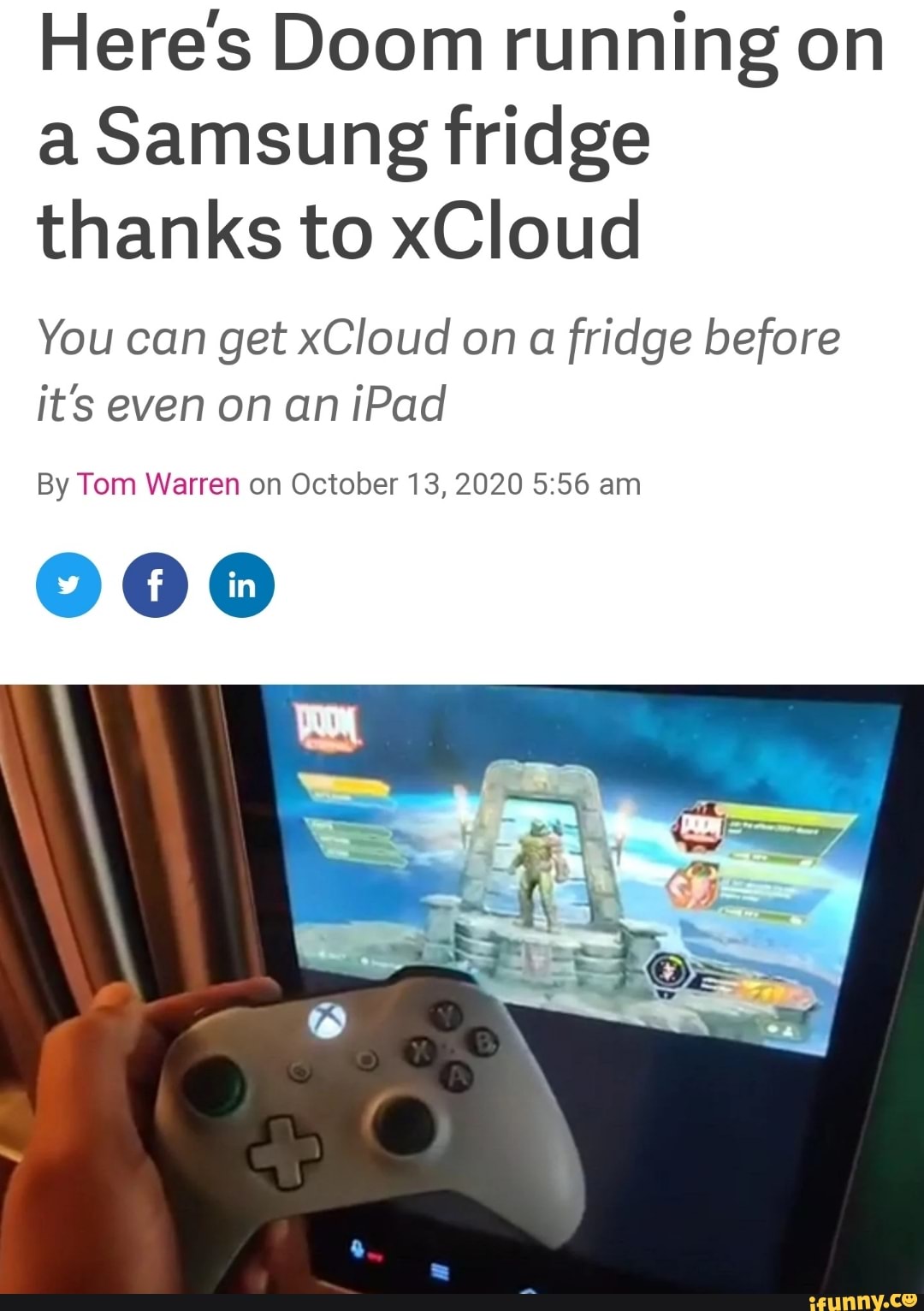 Here's Doom running on a Samsung fridge thanks to xCloud You can get