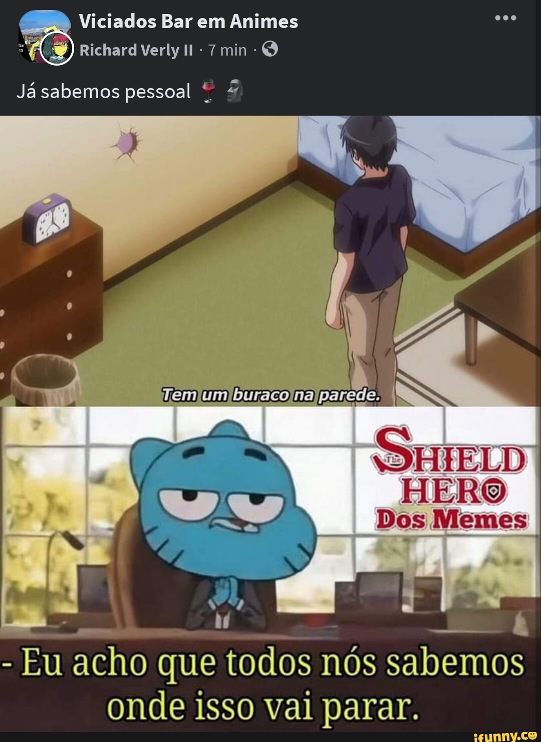 Viciados Bar Em Animes E 16 Richard Verly 7 Min Já Sabemos Pessoal Hero Dos Memes Eu Acho 