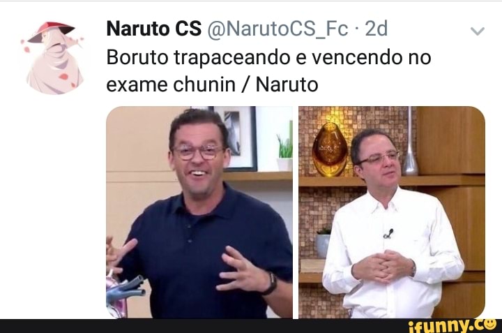 4. Naruto CS @NarutoCS_Fe Boruto trapaceando e vencendo no
exame chunin Naruto