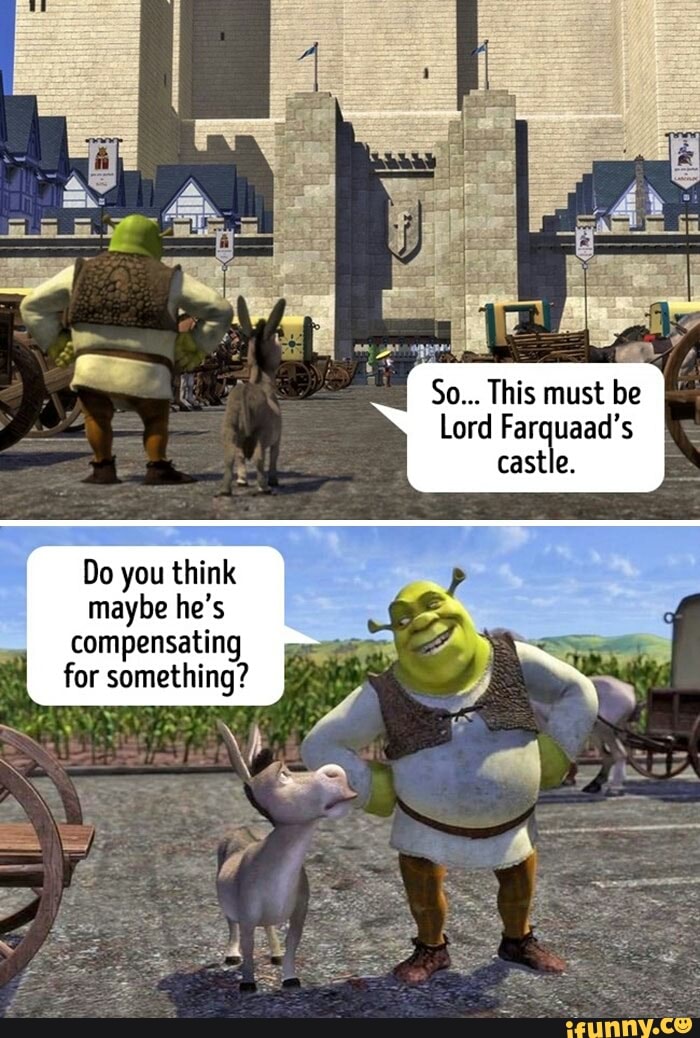 So... This must be Lord Farquaad's castle. Do you think maybe he's