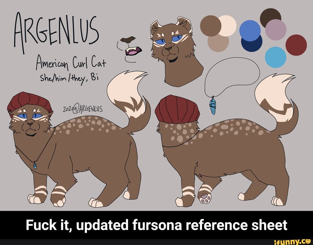 Fuck it, updated fursona reference sheet - Fuck it, updated fursona reference sheet