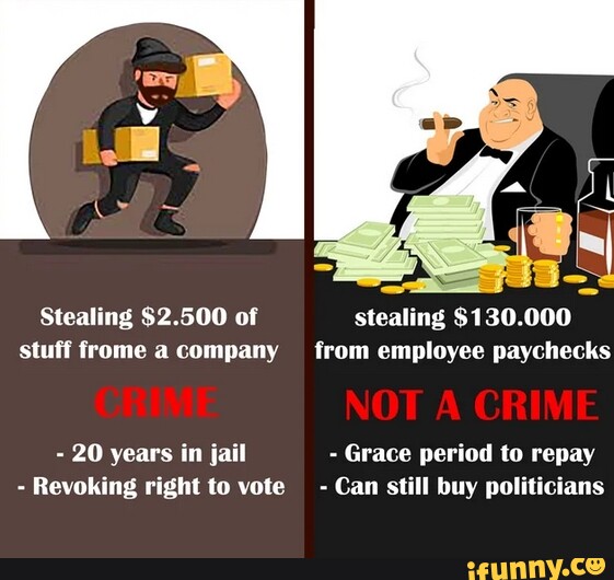 Stealing 2.500 of stealing 130.000 stuff frome a company from