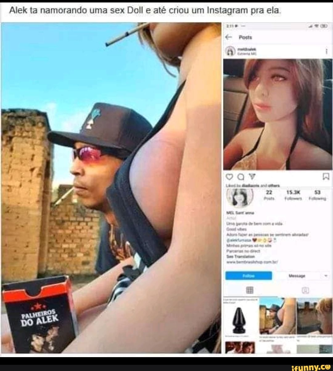Alek ta namorando uma sex Doll e até criou um Instagram pra ela