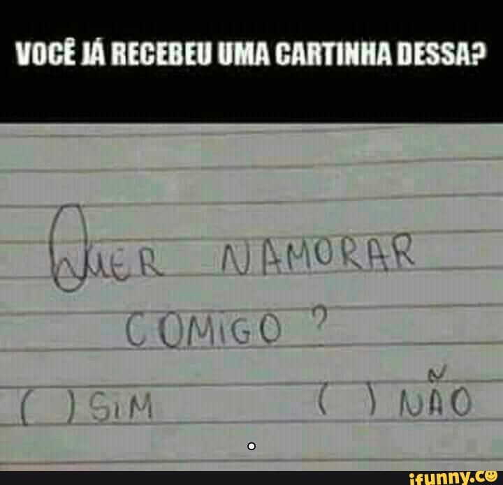 VOCÊ JÁ RECEBEU UMA CARTINHA DESSA?