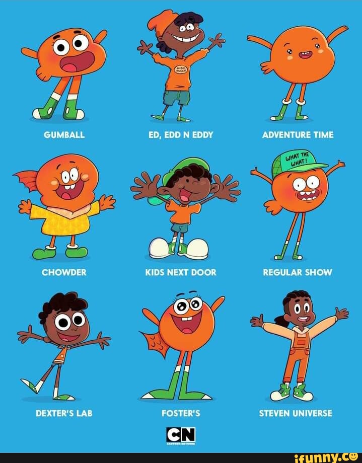 Ar? GUMBALL ED, EDD N EDDY ADVENTURE TIME CHOWDER KIDS NEXT DOOR