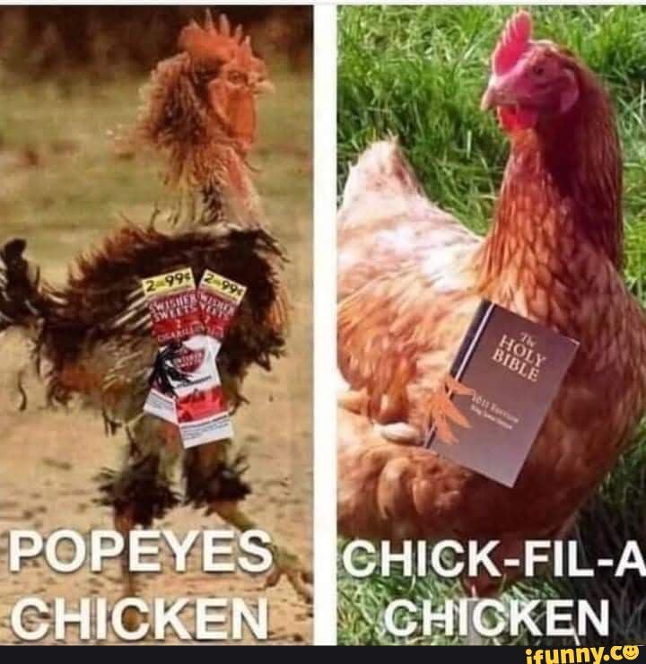 POPEYES CHICK FIL-A all IRS - iFunny