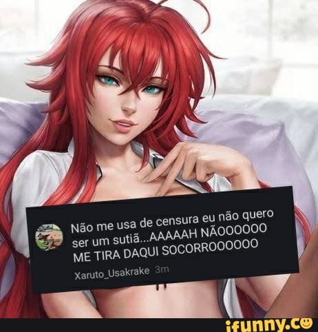 Não me usa de censura eu não quero ser um sutiá.. NÃOoo0000
ME TIRA DAQUI SOCORRO00000
Xaruto Usakrake
