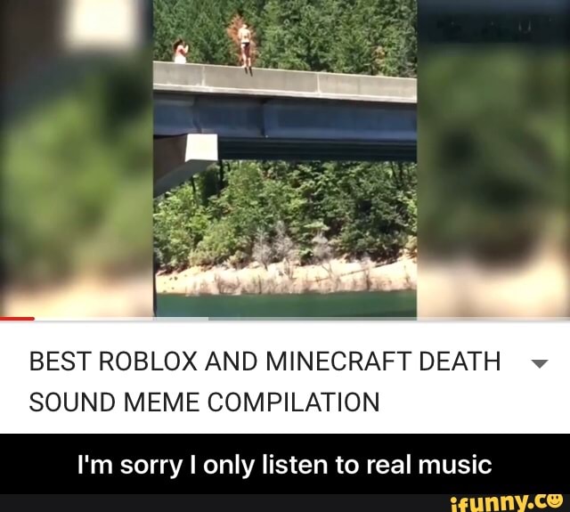 Best Roblox And Minecraft Death V Sound Meme Compilation I M Sorry I Only Listen To Real Music I M Sorry I Only Listen To Real Music Ifunny - mad lad listens to minecraft music while playing roblox