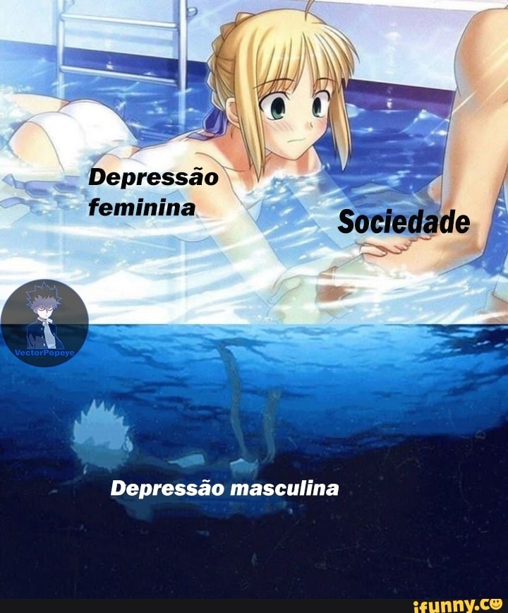 Depressão feminina
Depressão masculina