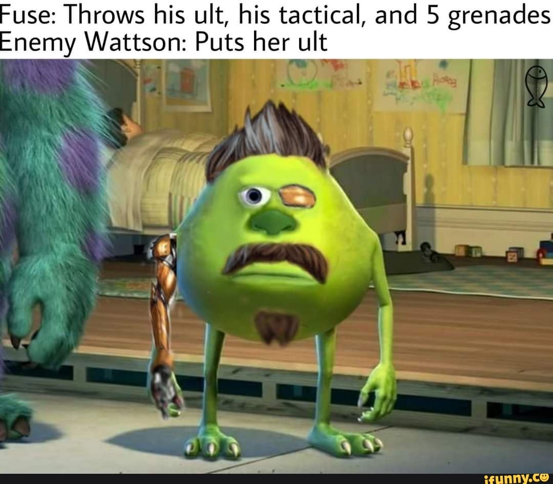 use: Throws his ult, his tactical, and 5 grenades
enemy Wattson: Puts her ult