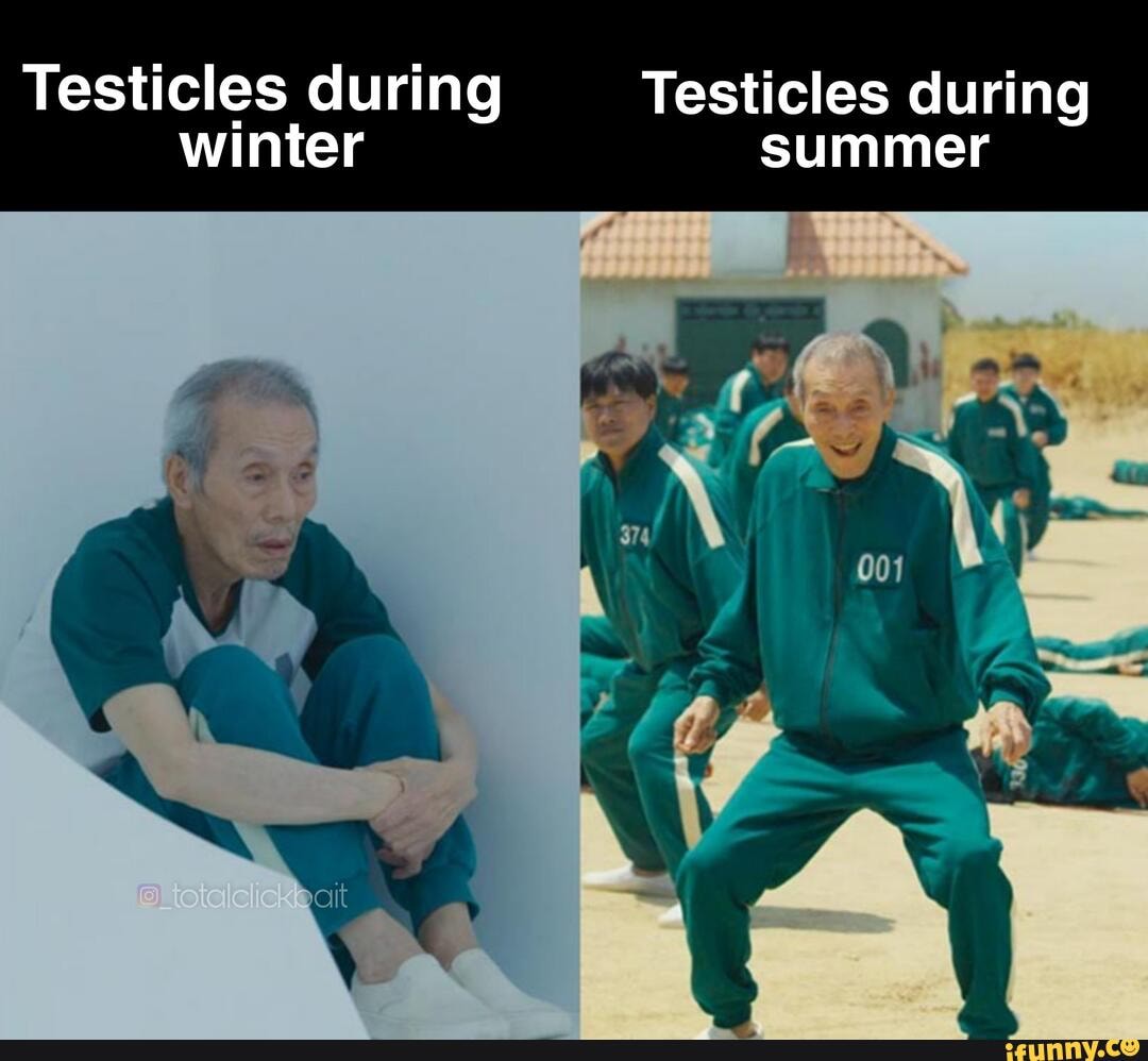 Testicles during Testicles during winter summer 001 - iFunny