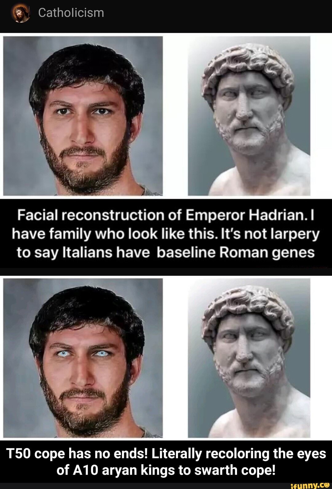 Catholicism Facial reconstruction of Emperor Hadrian. I have family who ...