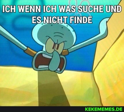 ICH WENN ICH WAS SUCHE UND ES NICHT FINDE