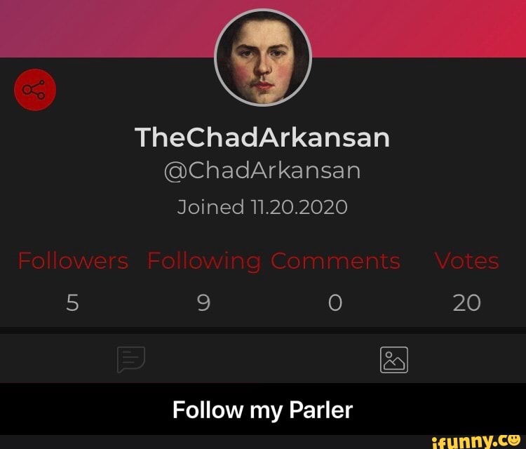 TheChadArkansan
@ChadArkansan
Joined 11.20.2020
Followers Following Comments Votes
20
Follow my Parler - Follow my Parler