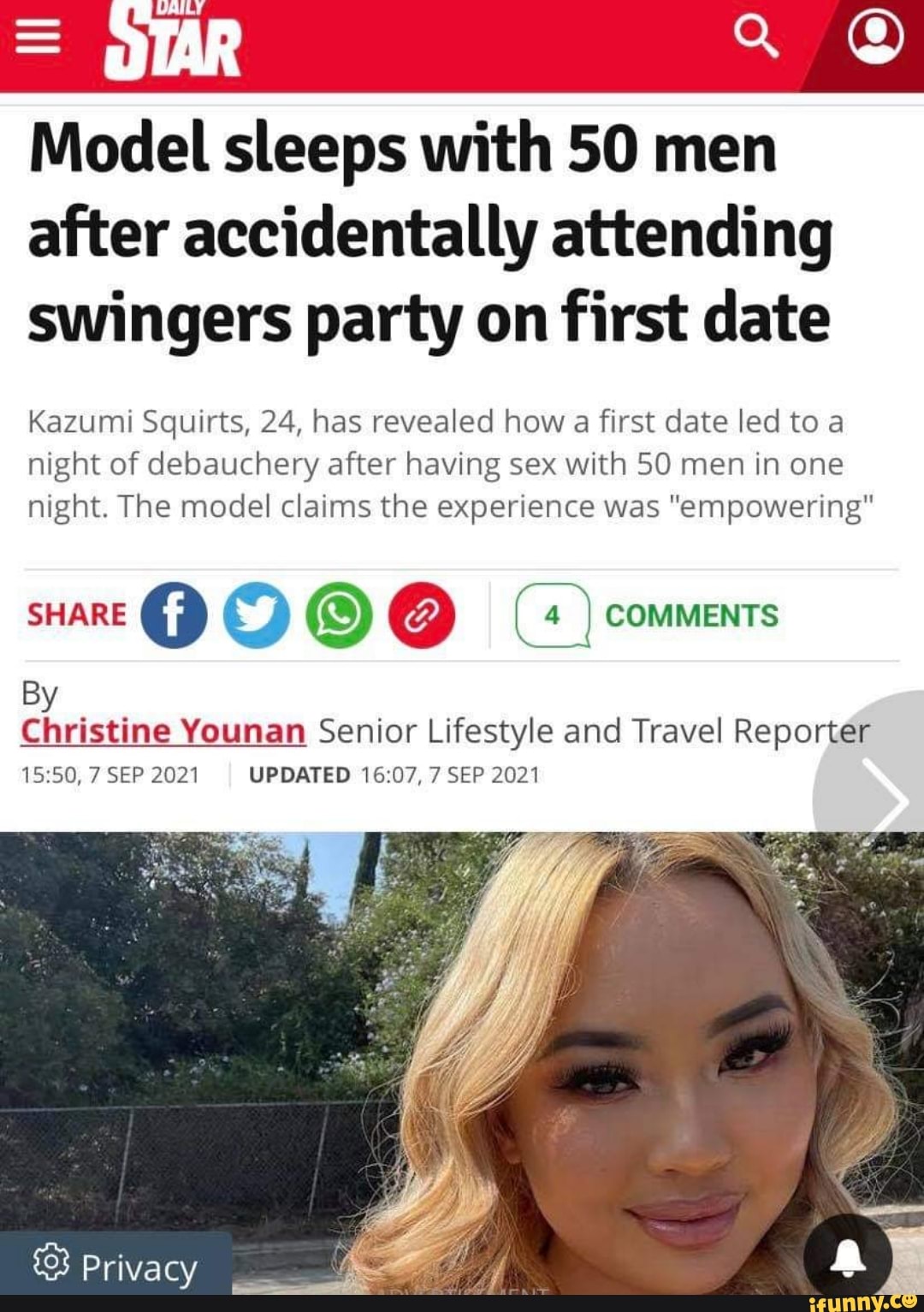 TAR Model sleeps with SO men after accidentally attending swingers party on first date Kazumi Squirts,