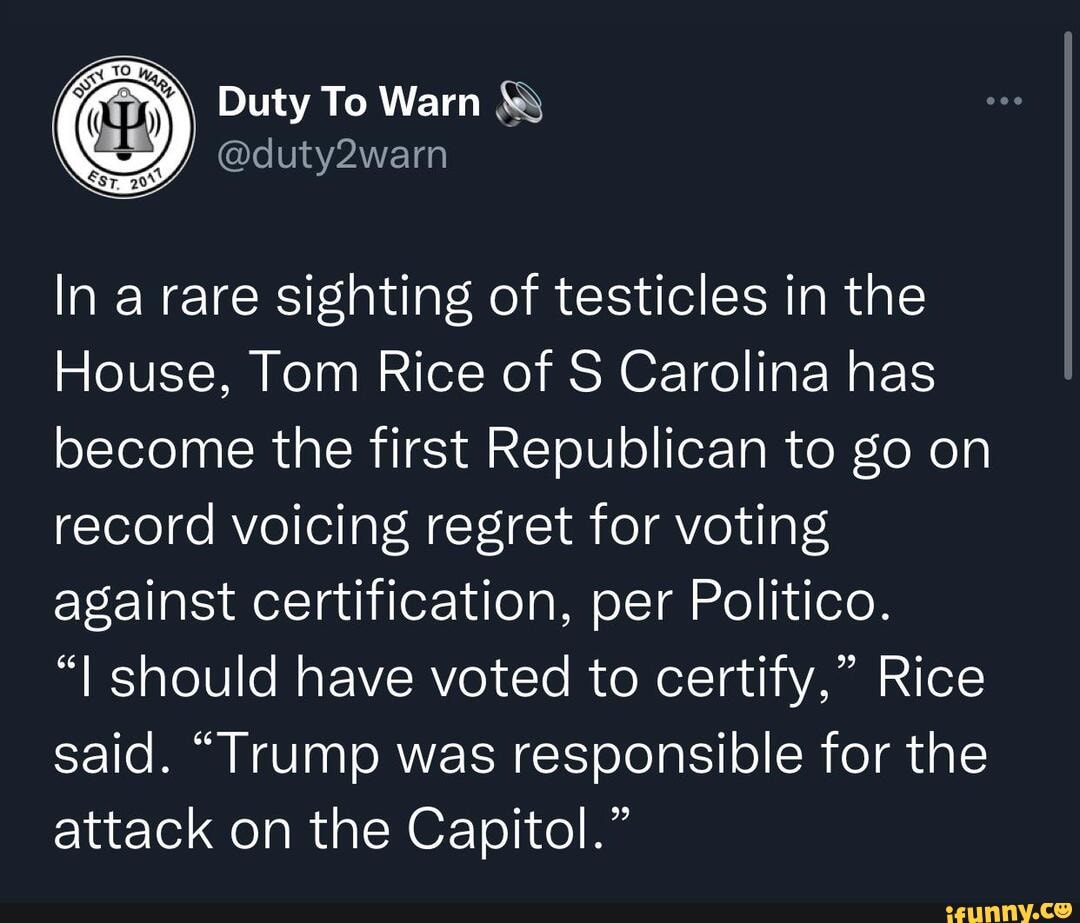 Duty To Warn duty2warn In a rare sighting of testicles in the House