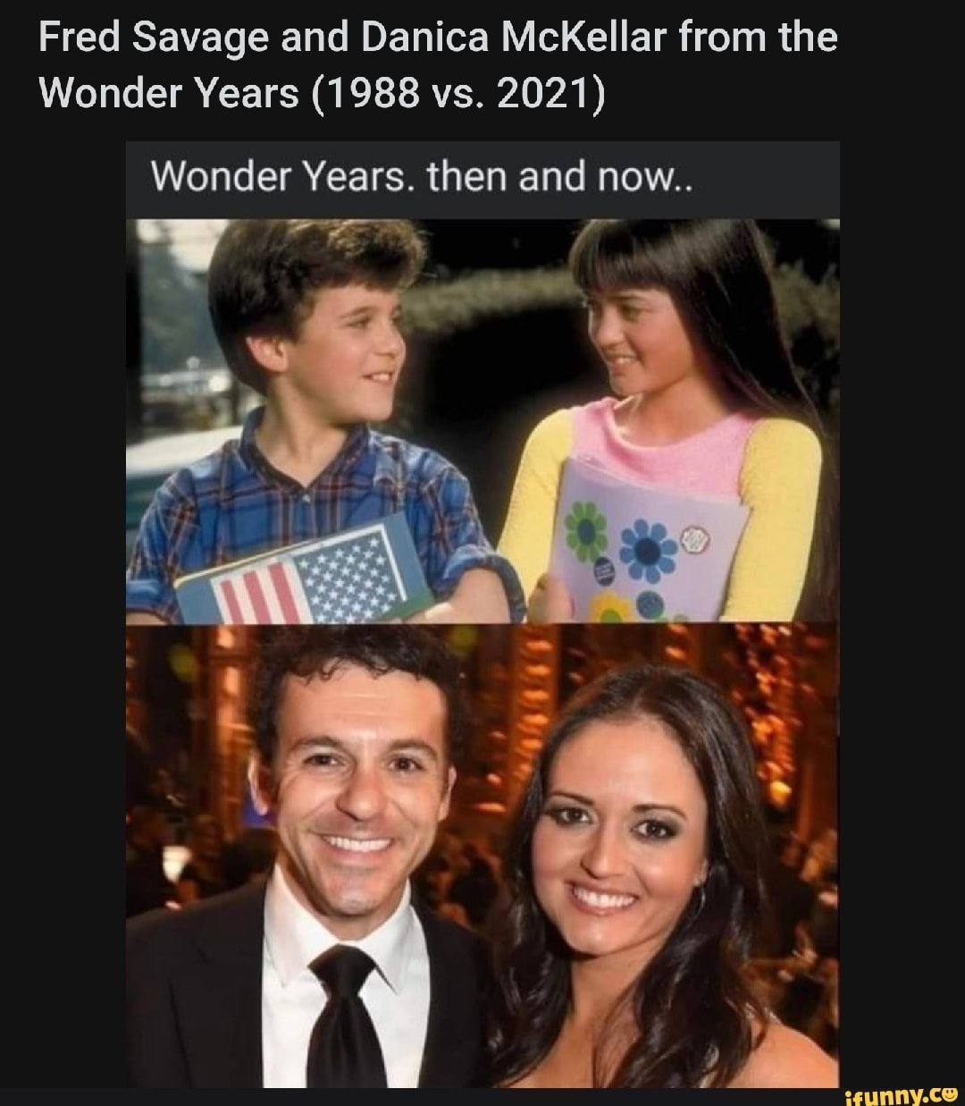 Fred Savage And Danica McKellar From The Wonder Years (1988 Vs. 2021 ...