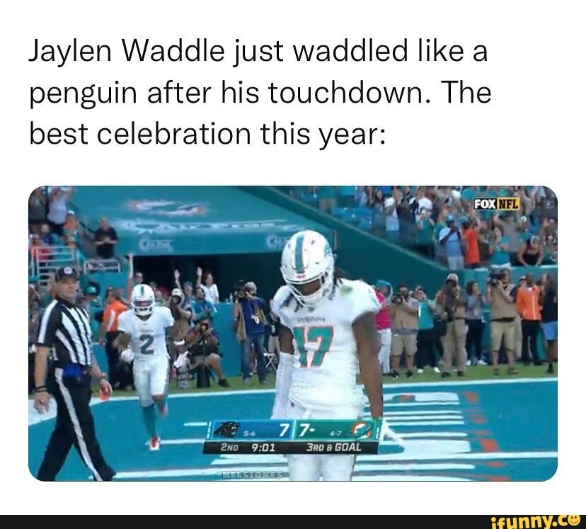 Jaylen Waddle waddled like a penguin for the NFL's best touchdown