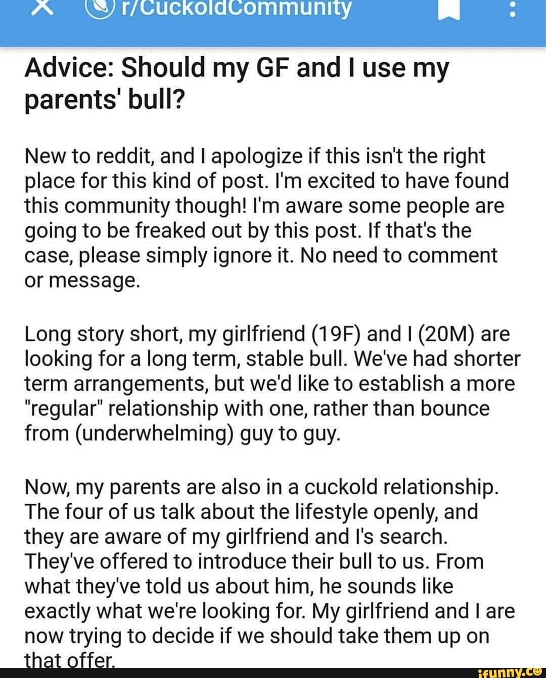 Cuckold Story Reddit