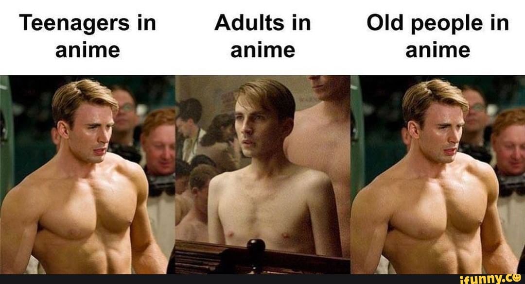 Teenagers in Adults in Old people in anime anime anime 