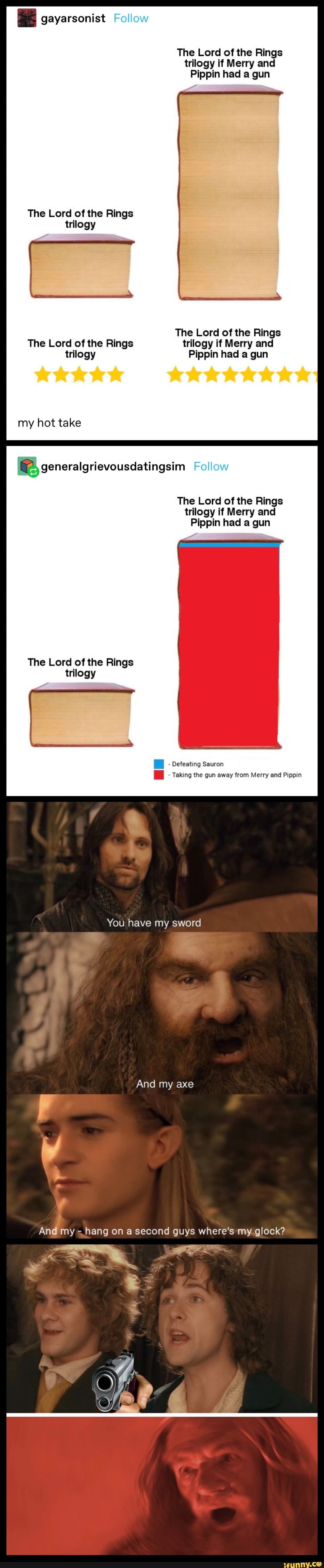 Gayarsonist Follow The Lord of the Rings trilogy if Merry and Pippin had a  gun The