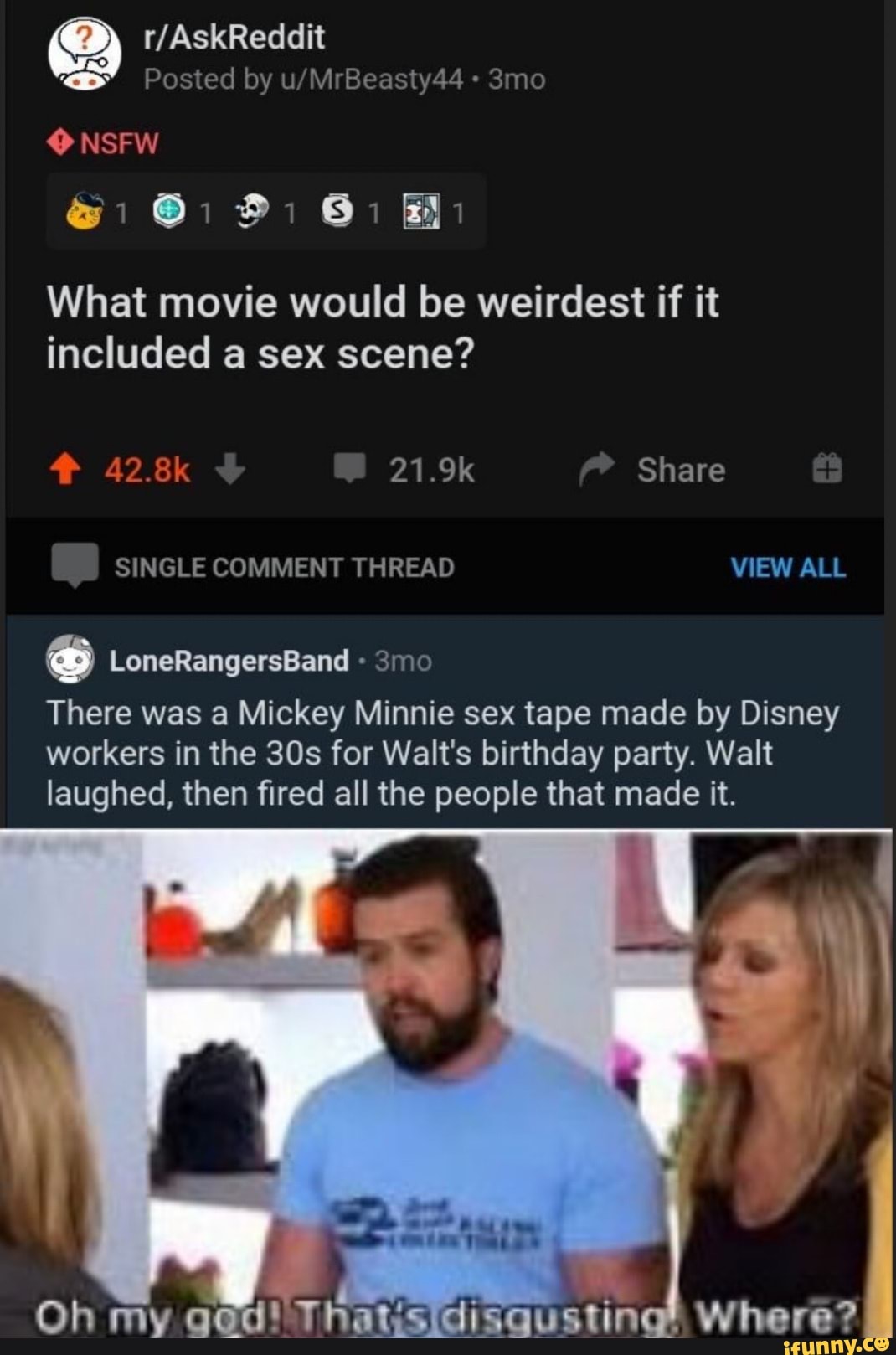 By NSFW What movie would be weirdest if it included a sex scene? 42.8k 21.9