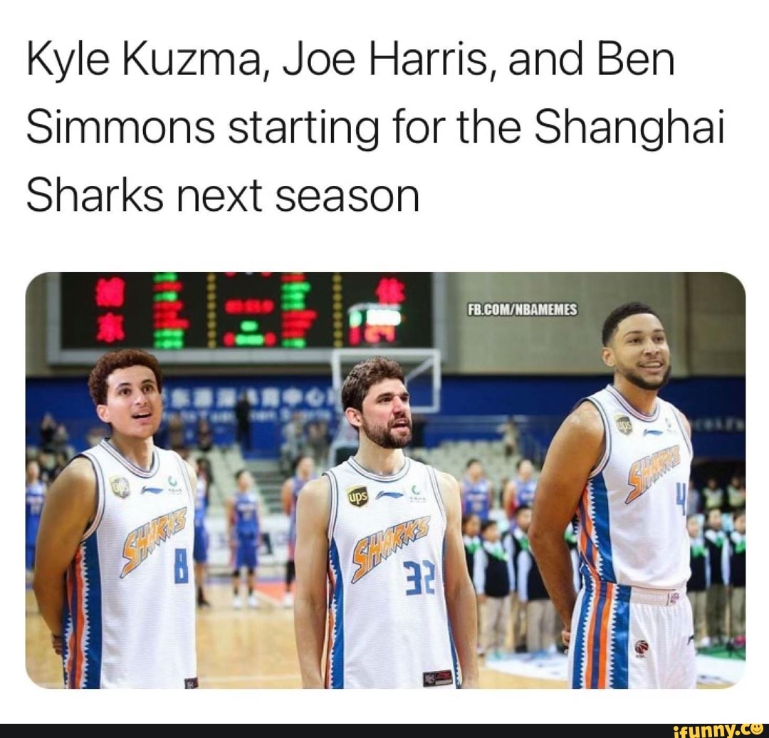 Kyle Kuzma, Joe Harris, and Ben Simmons starting for the Shanghai