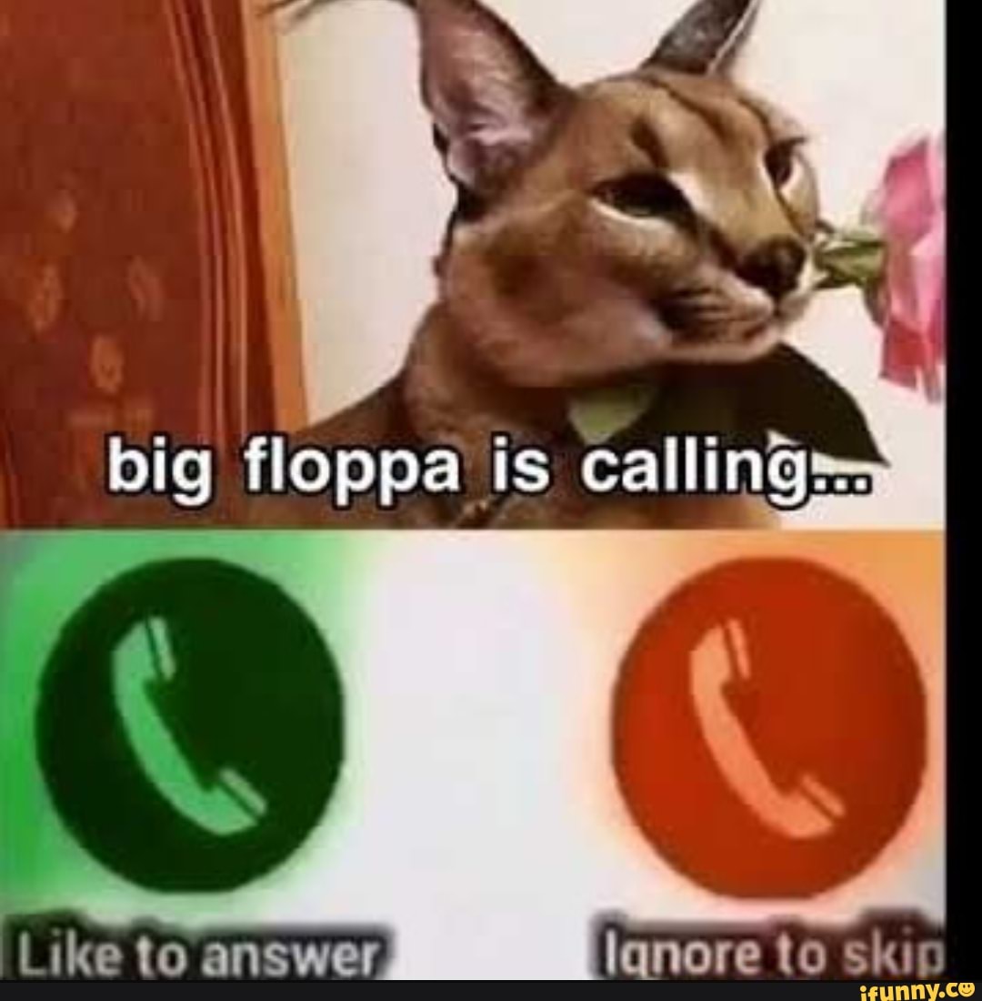 Floppa?! Meme Speech Bubble