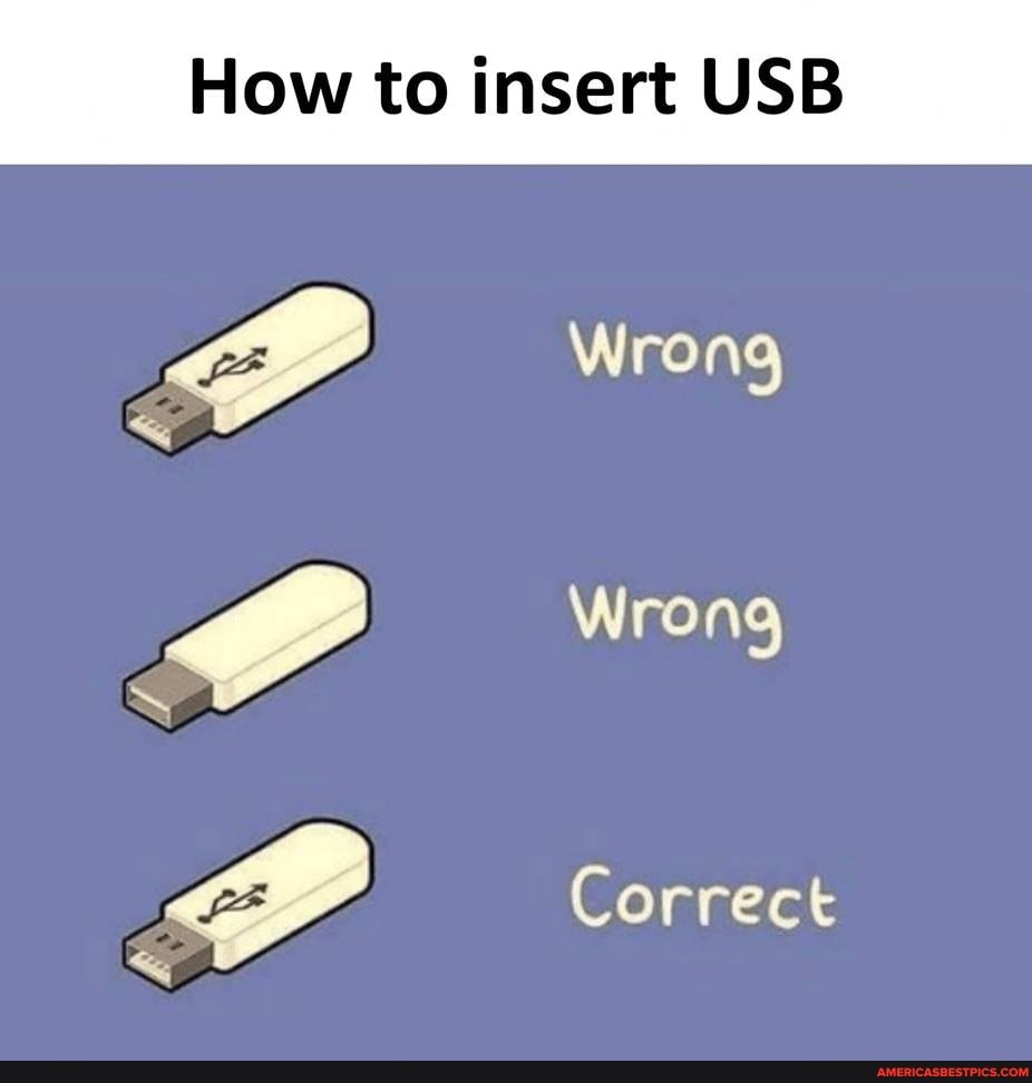 How to insert USB Wrong
Wrong
Correct