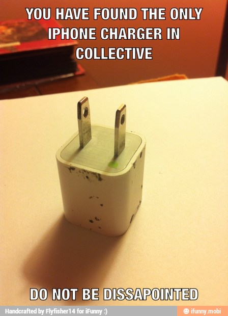 YOU HAVE FOUND THE ONLY
IPHONE CHARGER IN
COLLECTIVE