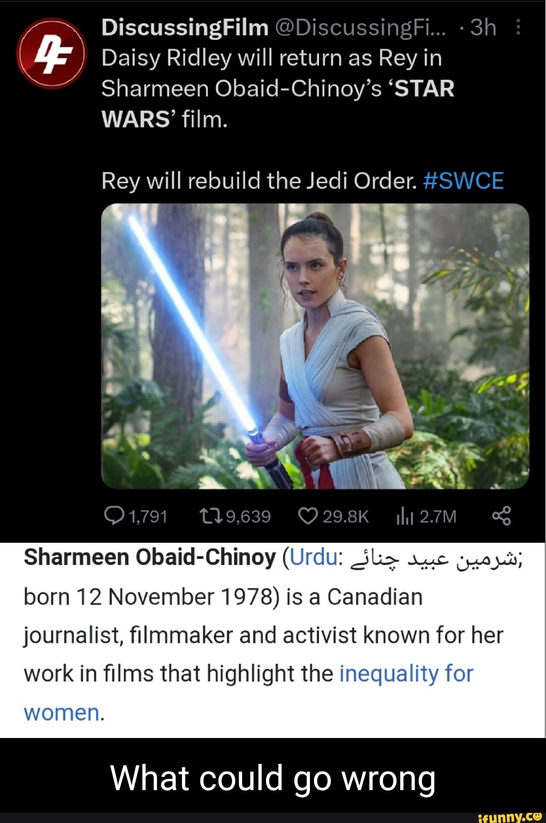 DiscussingFilm DiscussingFi... Sh Daisy Ridley will return as Rey in