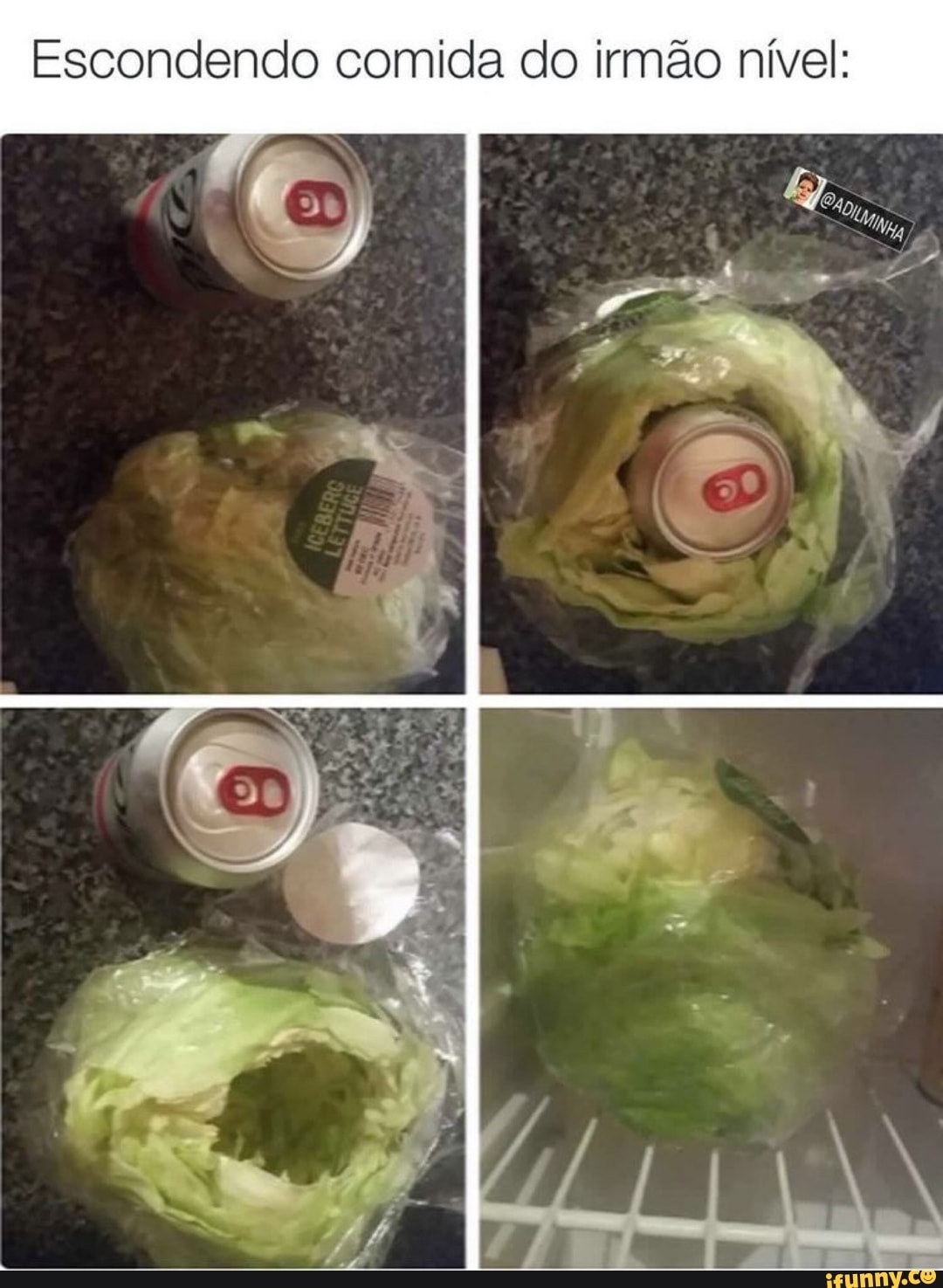 Escondendo comida do irmão nível:
Ou,