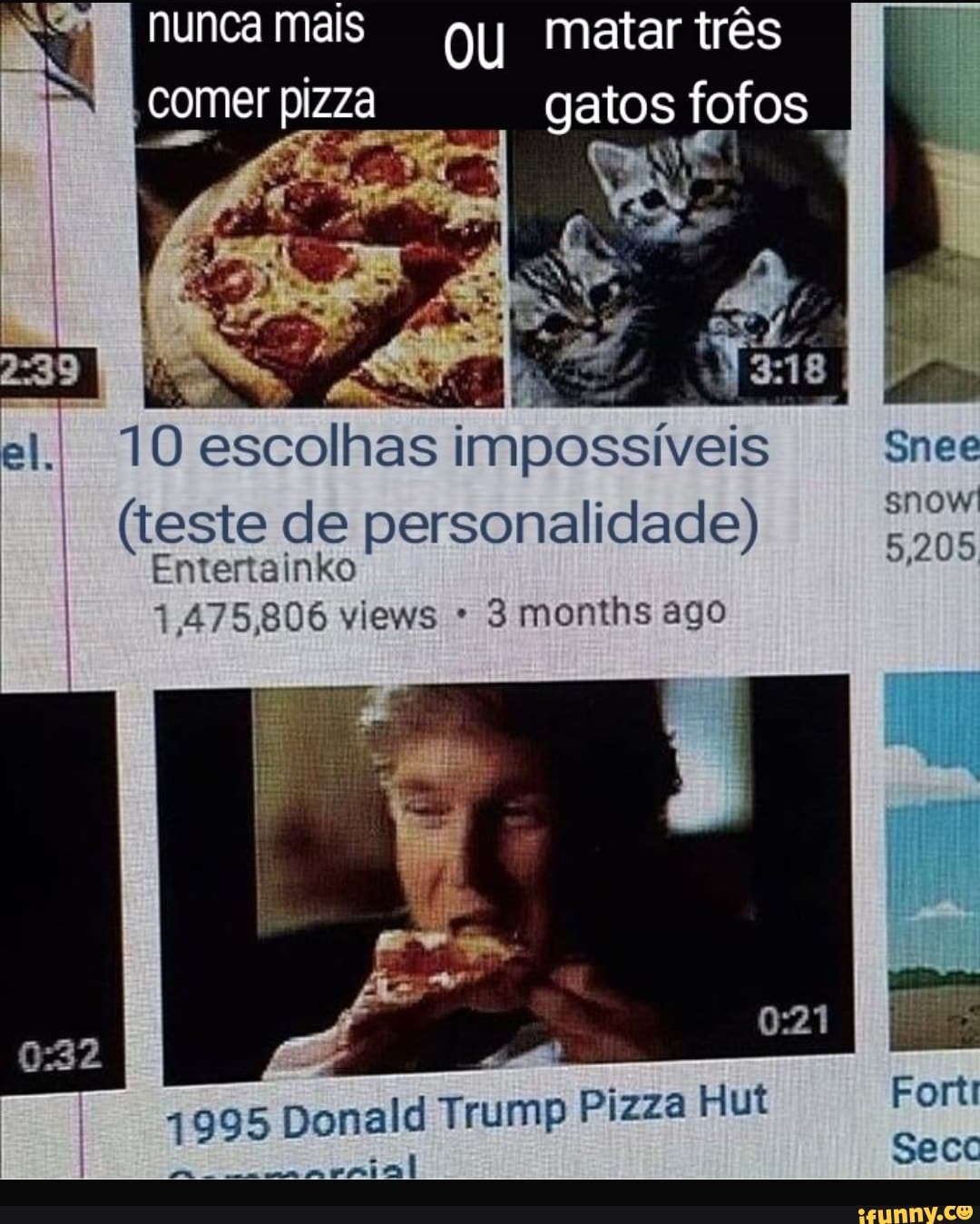 nunca mais ou matar três comer pizza atos fofos el. escolhas impossíveis Snee
5,205 teste de persona de lidade)
1,475,806 views months ago
021
Forti
995 Donald Trump Pizza Hut