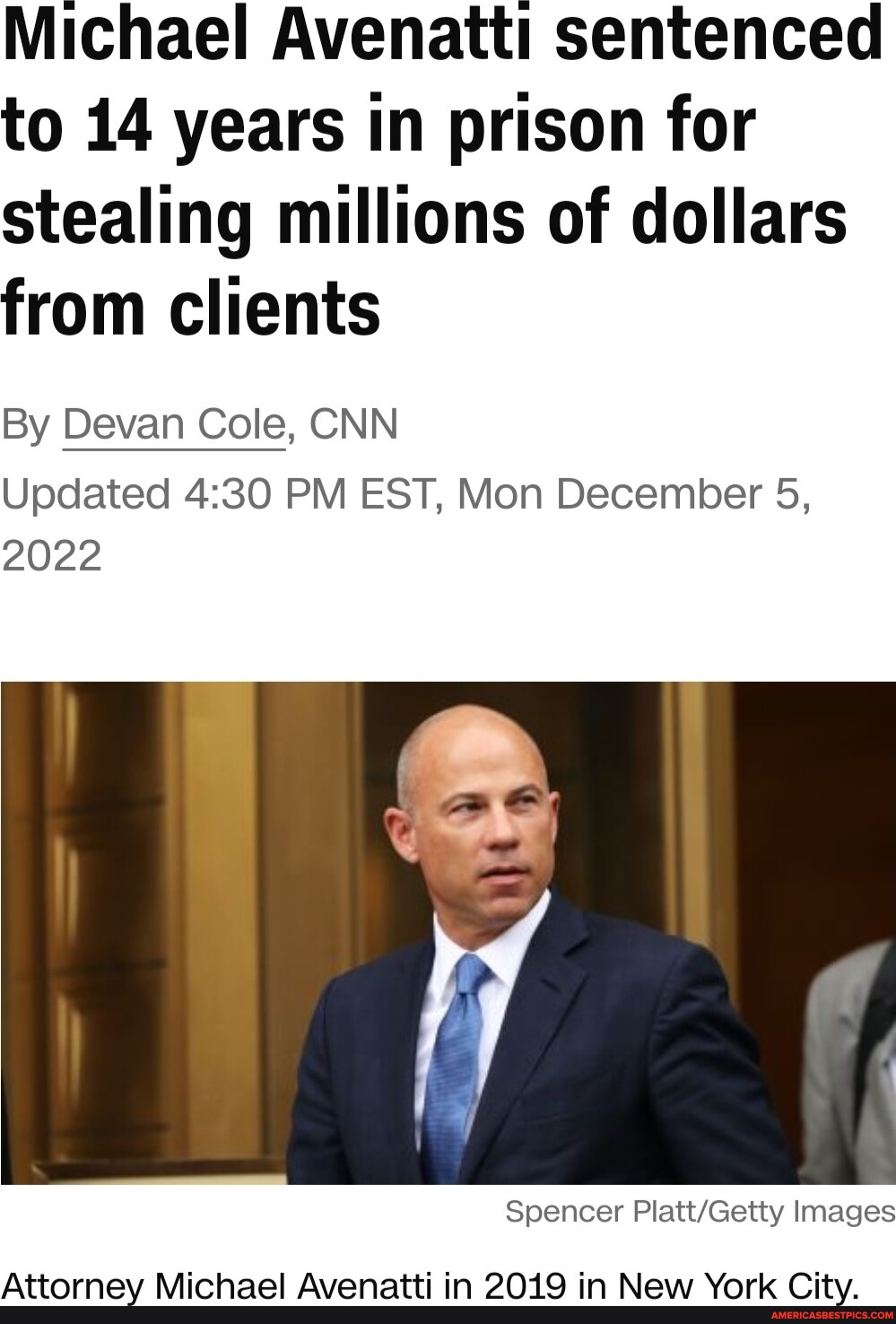 Michael Avenatti Sentenced To 14 Years In Prison For Stealing Millions ...