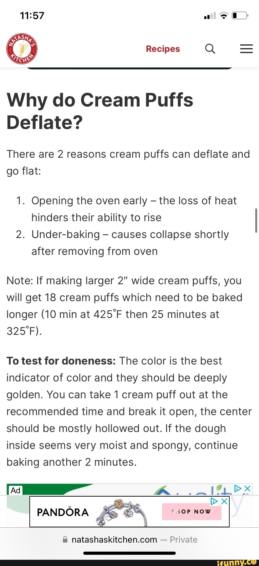 All Recipes Q = Why do Cream Puffs Deflate? There are 2 reasons cream