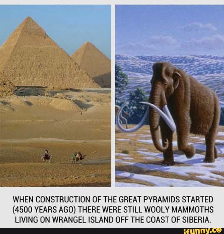 WHEN CONSTRUCTION OF THE GREAT PYRAMIDS STARTED (4500 YEARS AGO) THERE