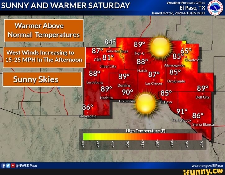 Weather Forecast Office SUNNY AND WARMER SATURDAY EI Paso, TX Issued