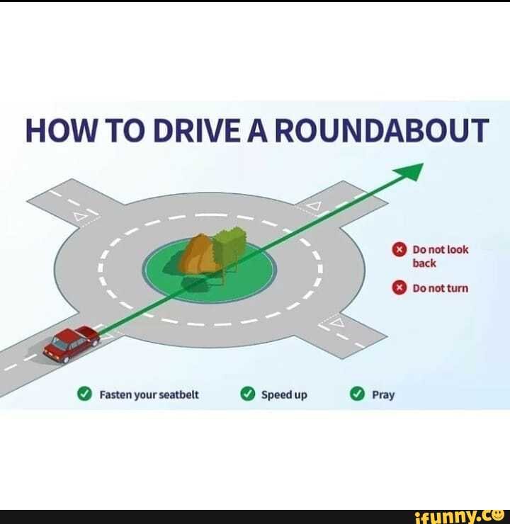 HOW TO DRIVE A ROUNDABOUT @ Fasten your seatbelt @ Speedup @ Pray.