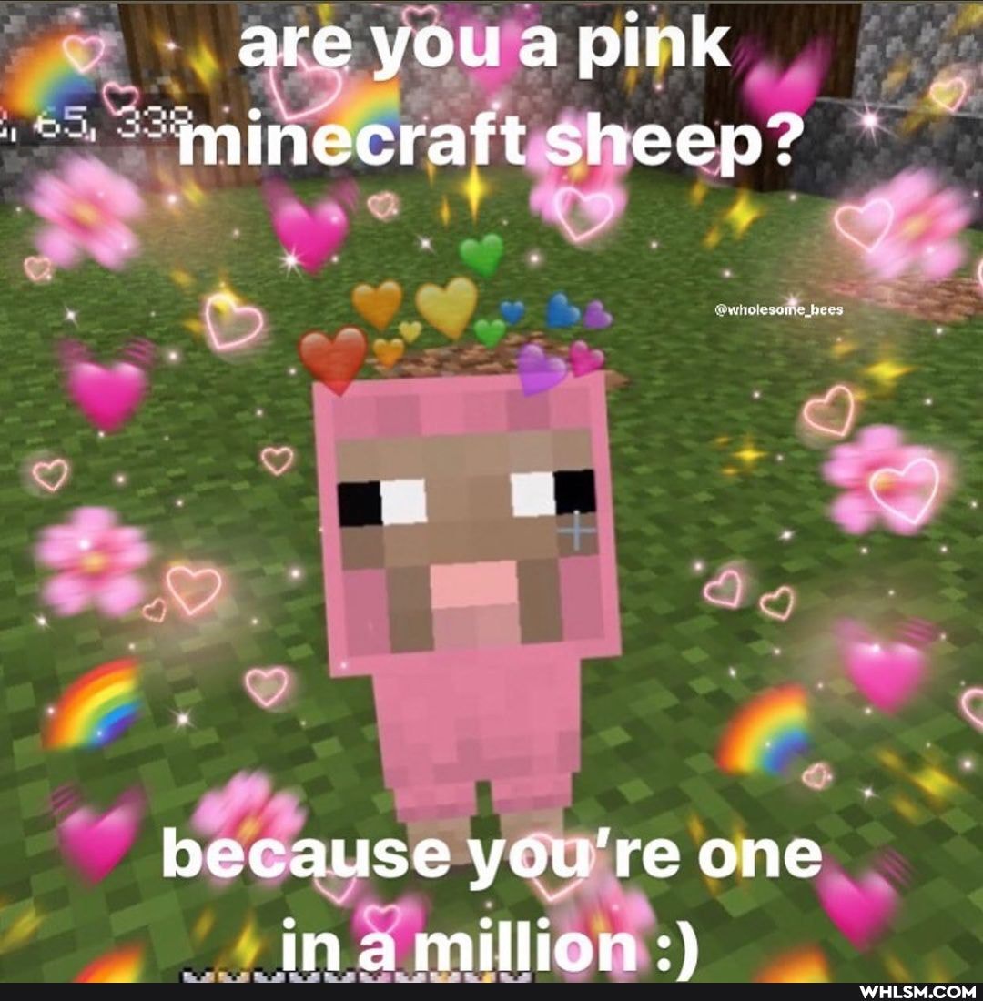 are you a pink
-""minecraft sheep?
because re one sin