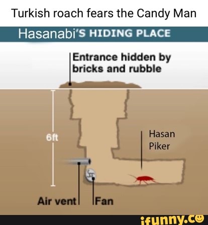 Turkish roach fears the Candy Man Hasanabi'S HIDING PLACE Entrance