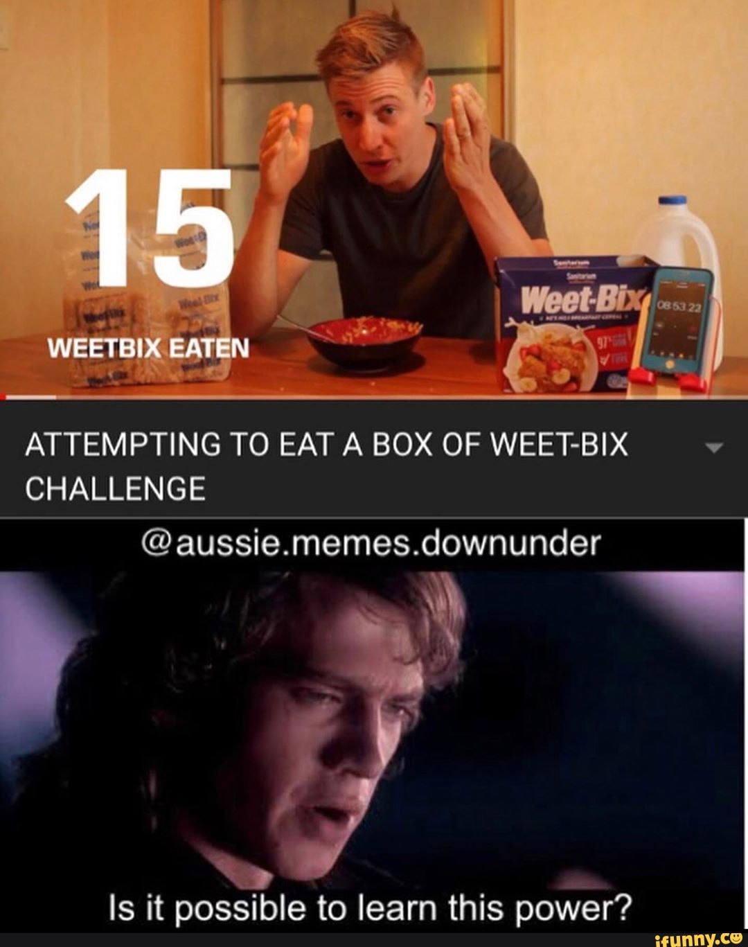 ATTEMPTING TO EAT A BOX OF WEET-BIX CHALLENGE @aussie.memes.downunder ...