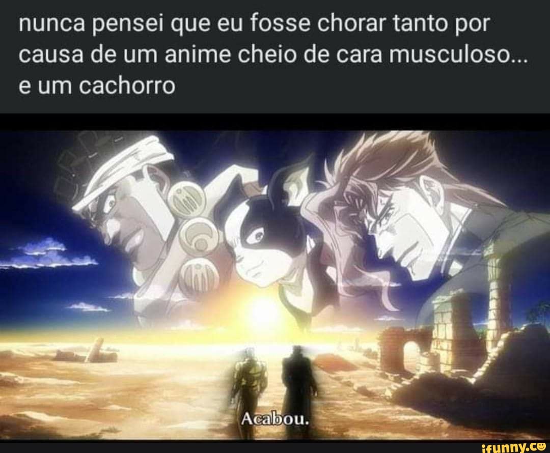nunca pensei que eu fosse chorar tanto por causa de um anime cheio de cara musculoso...
e um cachorro