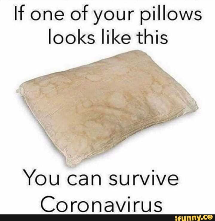 If one of your pillows looks like this
You can survive
Coarronaviritic