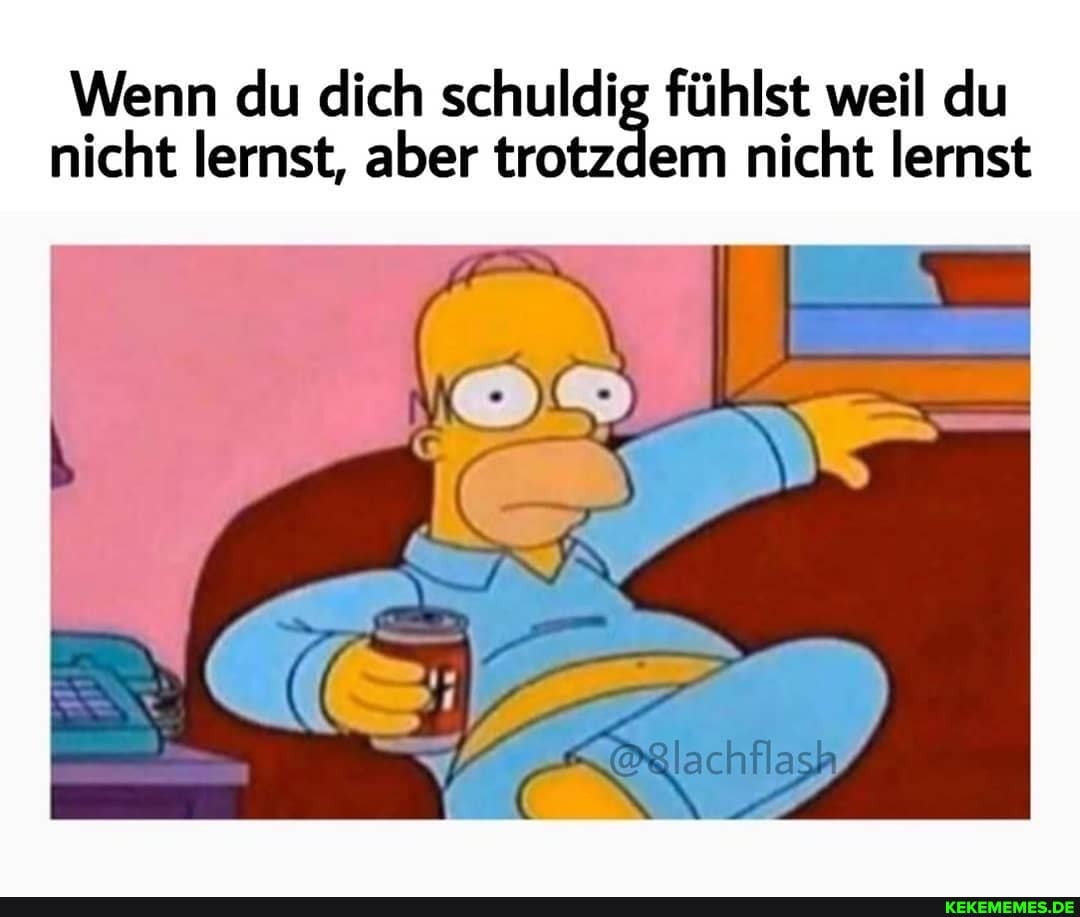 Wenn du dich schuldig fühlst weil du nicht lernst, aber trotzdem nicht lernst