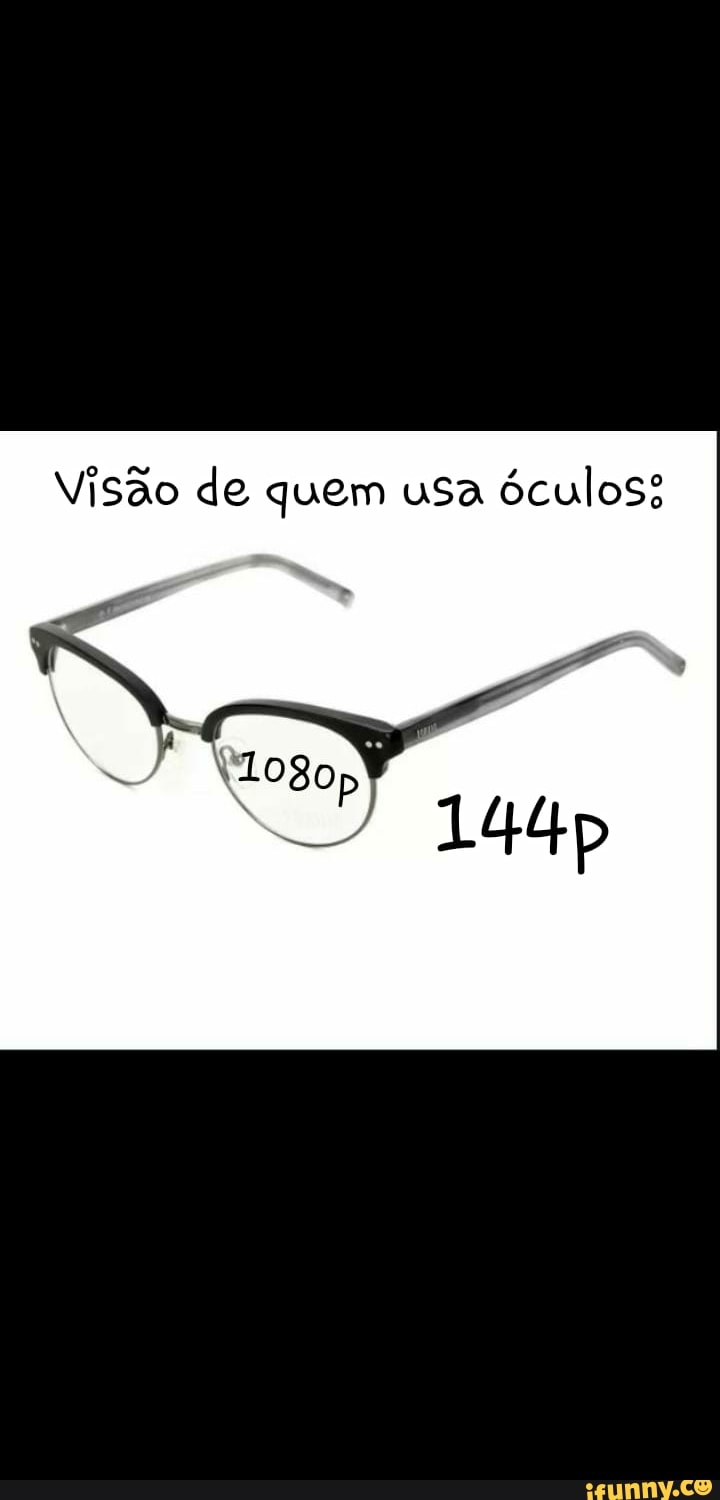 Visão de quem usa óculos;